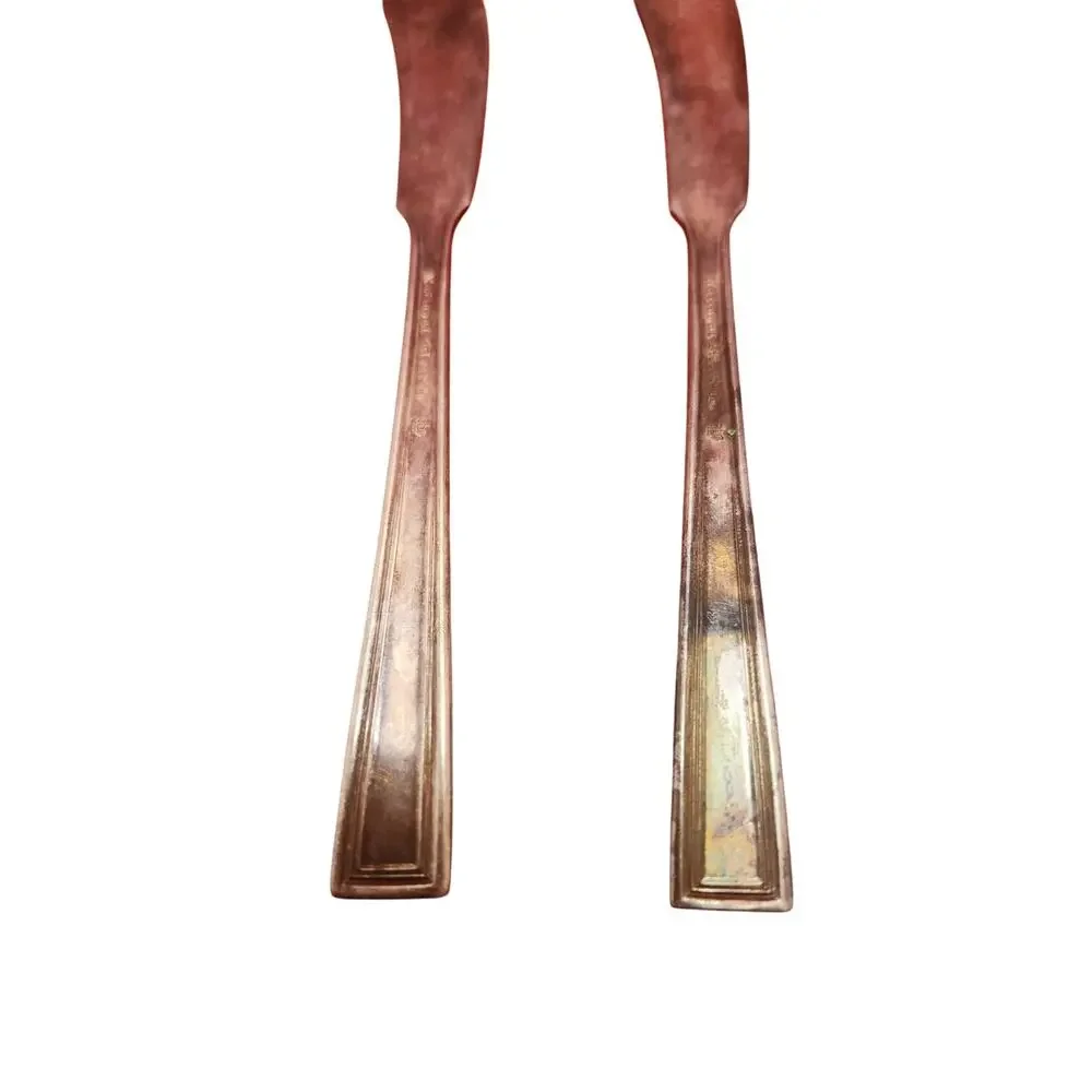 National Silver Co Calvalcade Butter Spreaders Set of 2 Silverplate 5.75